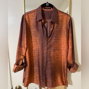 Etro Women’s Blouse Animal Print - 100% silk - Like New